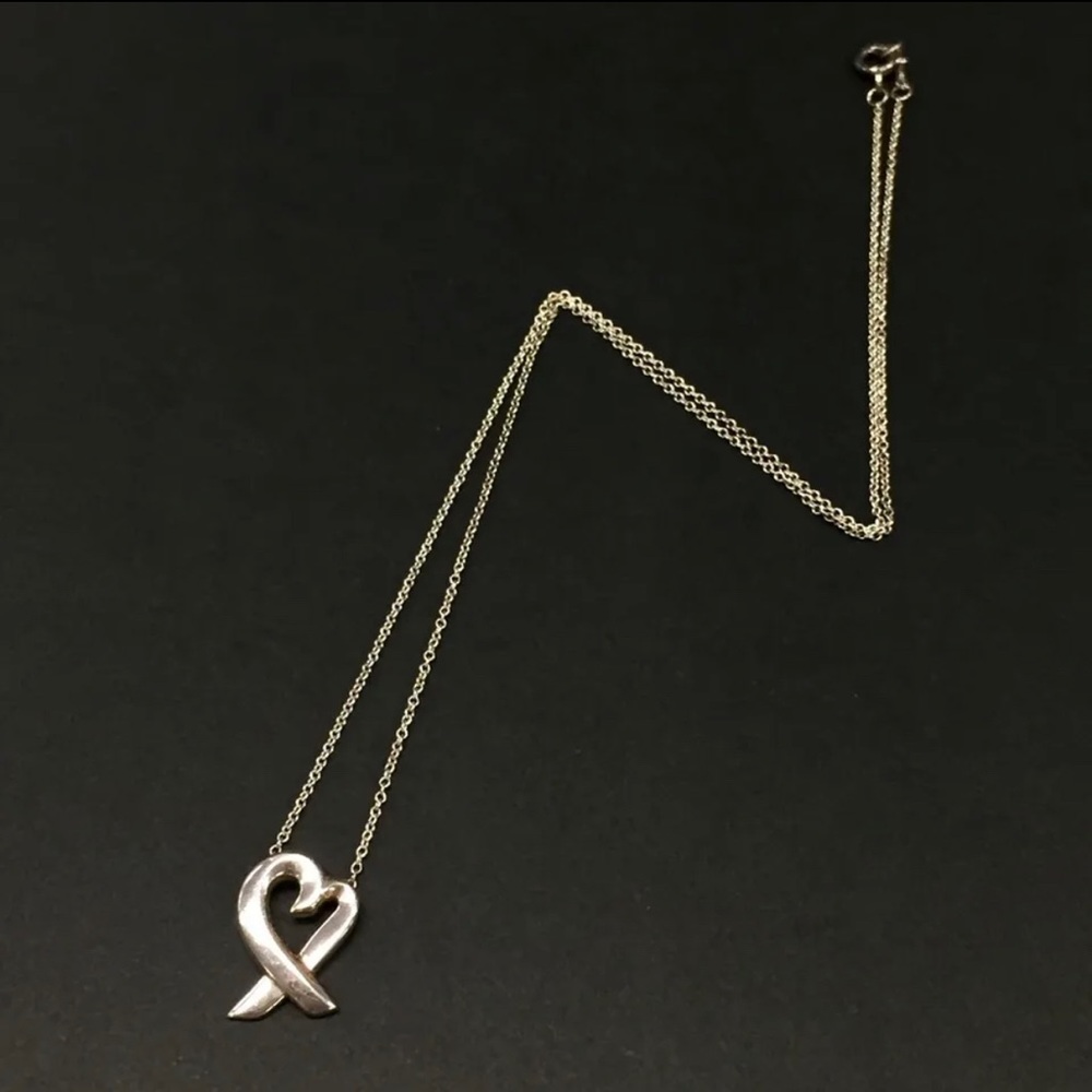 TIFFANY&CO Loving Heart silver Pendant Necklace